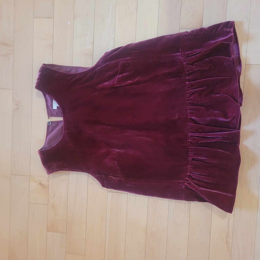 Velvet Sleeveless Dress in Rich Burgundy